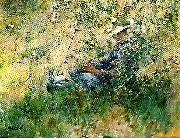 flicka i blommande hagtorn Carl Larsson